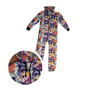 Snooze Shack Union Cat Suit Adult S Pajama All Over Print AOP Hooded Zip Lounge